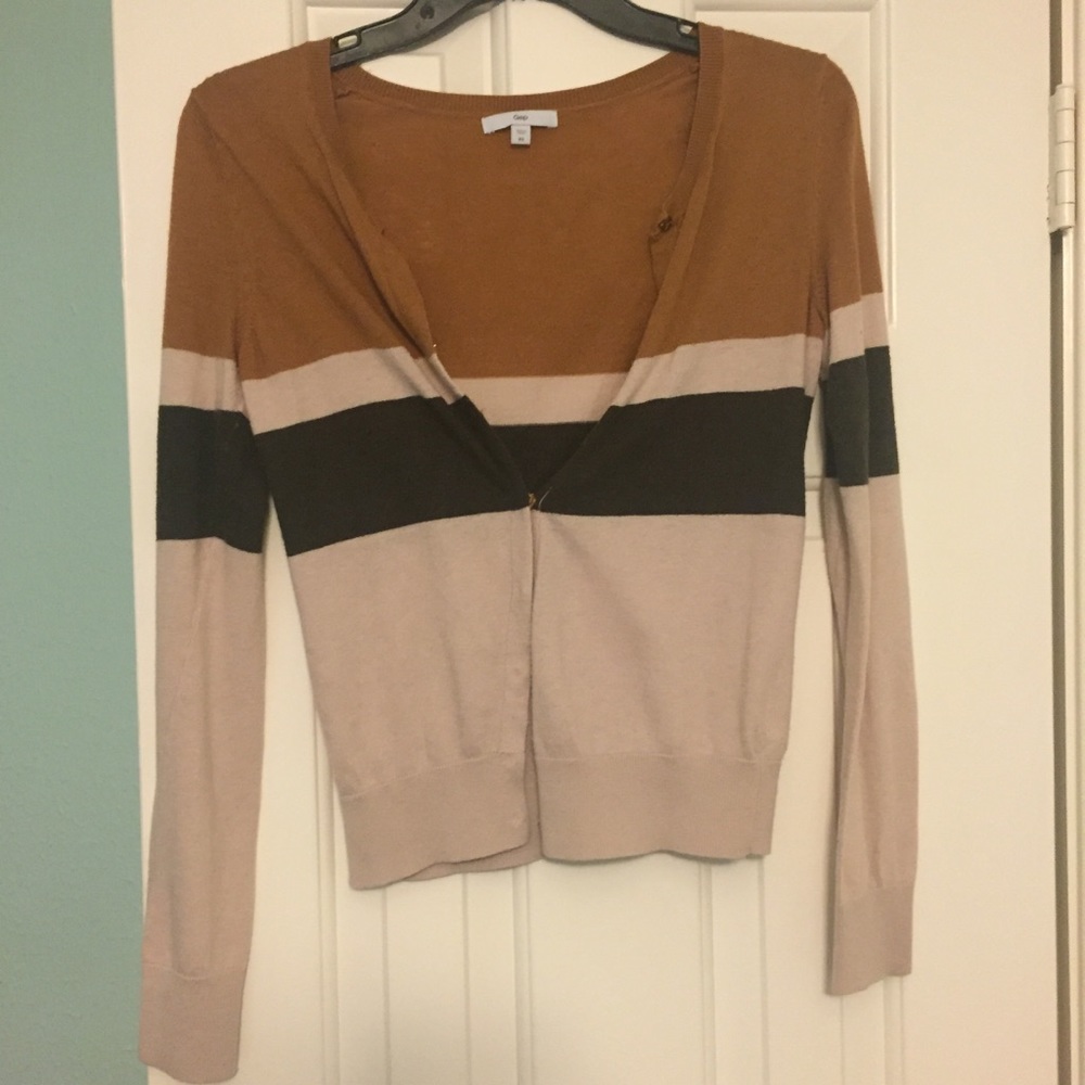 Color block cardigan